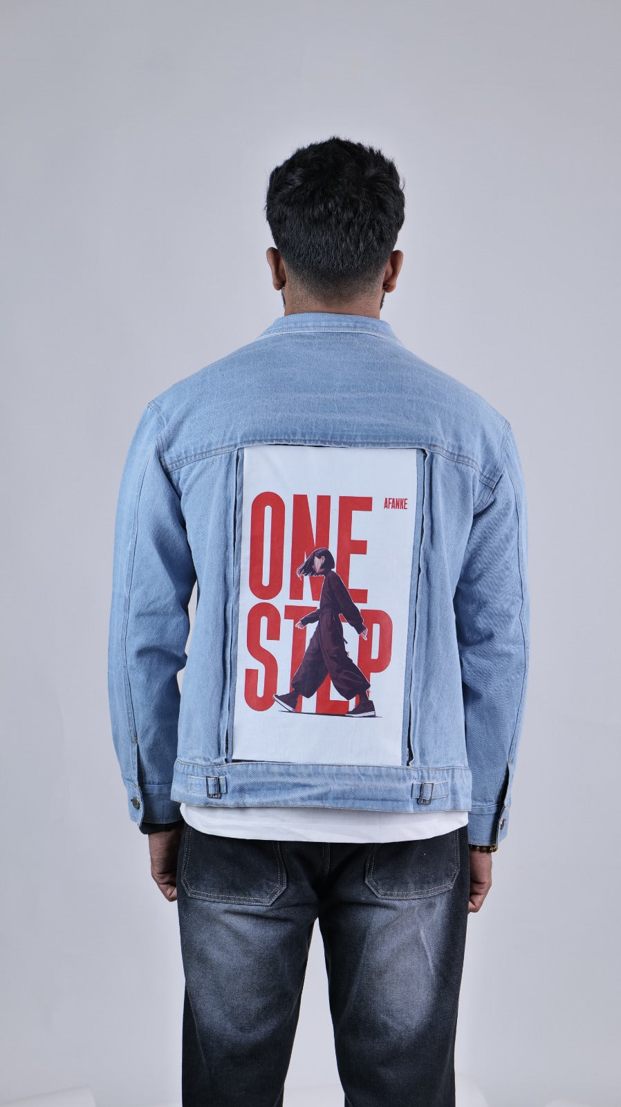 One step - SWAP Series Black Denim Jacket